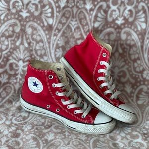 Converse Red High Top Sneakers